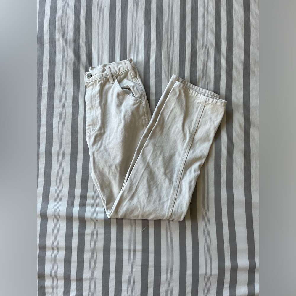 ivory straight leg jeans